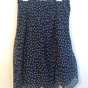 Dark Blue Polka-Dot Skirt